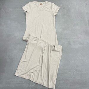 Free People Good Feels Slim Midi in Pumice Stone